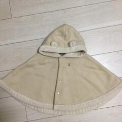 ミキハウスのポンチョコート　くま耳フード