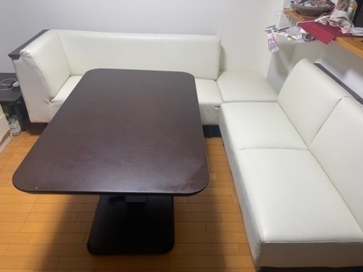 ニトリ昇降デスクエル字型ソファセット