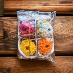 手編み お花モチーフバッグ トートバッグ ハンドメイド