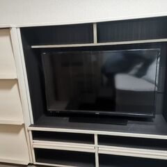 テレビボード 〜40インチ 収納棚 ホワイト の画像