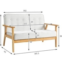 【取引終了】家具 ソファ ２人掛けソファの画像