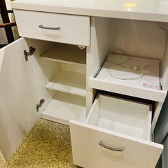 《売約済》【池上店】レンジボード　食器棚　キッチンカウンター　キッチン収納　家具　検　ニトリ　NITORIの画像