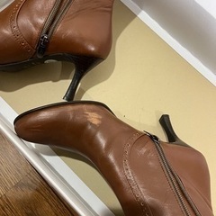 靴 茶色 ロングブーツの画像