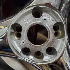 激レア！メッキ3本スポークホイール！WORK BLADEplus 16インチ 114.3/5穴4穴マルチ+35　4本セットの画像