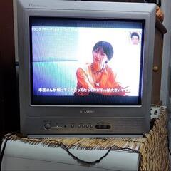 ブラウン管テレビ　チューナー&リモコンつき