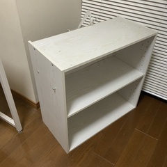 棚　本棚　白