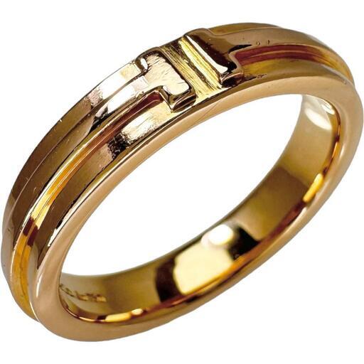 18号【TIFFANY&Co./ティファニー】 メンズOK リング・指輪 T トゥ ナロー K18ゴールド 18金 8.8g メンズ【中古】【真子質店】【BL】【MiMoMi】