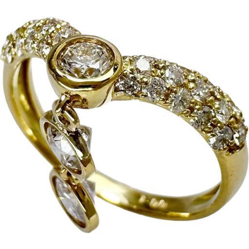 11.5号 ダイヤモンド 1.00ct リング・指輪 K18ゴールド 18金 2.4g レディース【中古】【真子質店】【NN】【KIMo】