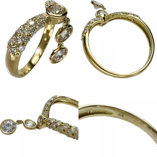 ダイヤ　原石　K18　YG/WG　リング　11.5号 11.5号 ダイヤモンド 1.00ct リング・指輪 K18ゴールド 18金 2.4g