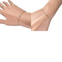 【TIFFANY&Co./ティファニー】 ダイヤモンド推定 0.05ct ブレスレット バイザヤード K18ゴールド 18金 0.9g 15.5cm レディース【中古】【真子質店】【BL】【MaMiMo】の画像