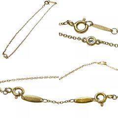 【TIFFANY&Co./ティファニー】 ダイヤモンド推定 0.05ct ブレスレット バイザヤード K18ゴールド 18金 0.9g 15.5cm レディース【中古】【真子質店】【BL】【MaMiMo】の画像