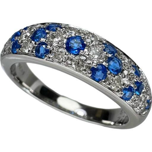 12号 アウイナイト 0.24ct ダイヤモンド 0.36ct リング・指輪 Pt900プラチナ 6.1g レディース【中古】【真子質店】【NN】【KxD】 35,750円