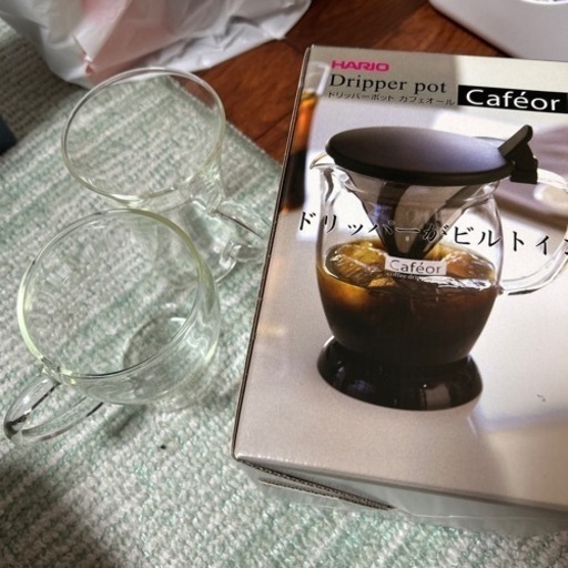 HARIO ドリッパーカフェオール　耐熱グラス2種　新品