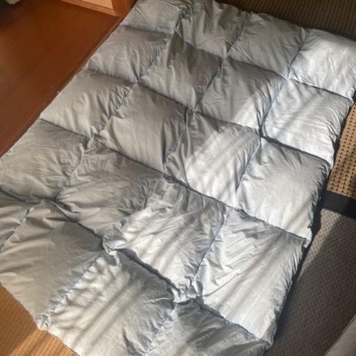 羽毛布団　掛け布団　水色　家具 寝具 布団