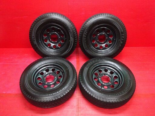 スズキ ジムニーシエラ純正15インチホイール 4本 5.5J 5H 139.7 BS BLIZZAK VL1 195/80R15 107/105L LT スタッドレスタイヤ SUZUKI JIMNY