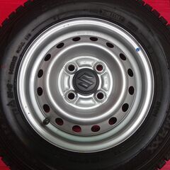スズキ エブリィ純正12インチホイール 4本 4J 4H 100 DUNLOP WINTER MAXX 145R12 6PR LT スタッドレスタイヤ キャリィ 軽トラ 軽バンの画像