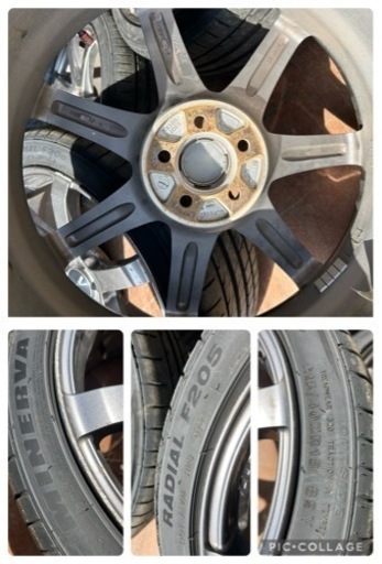 ホイール　ENKEI PF07 18インチ　5穴　7.5J +48 PCD100 タイヤ　MINERVA RADIAL F205 22年製　215/40 R18 夏タイヤ