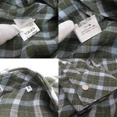 【HERMES/エルメス】 チェック柄 長袖シャツ 麻 マルチカラー メンズ【中古】【真子質店】【GD】【ISMi】