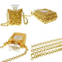 【CHANEL/シャネル】 No5 香水ボトル ネックレス GP 60g 82cm レディース【中古】【真子質店】【GD】【MaMiMo】の画像