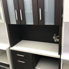 ★ジモティ割あり★  レンジボード ダークブラウン H180×D40×W88 クリーニング済み HJ2802
