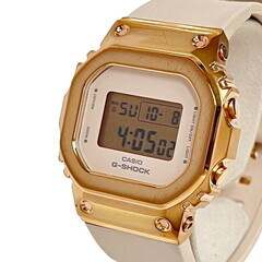 【CASIO/カシオ】 G-SHOCK GM-S5600PG 液晶 腕時計 GP/ステンレススチール クオーツ ベージュ文字盤 レディース【中古】【真子質店】【NN】【KK】