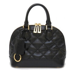 ココセリュックス 2WAY キルティング ハンドバッグ 合成皮革 黒