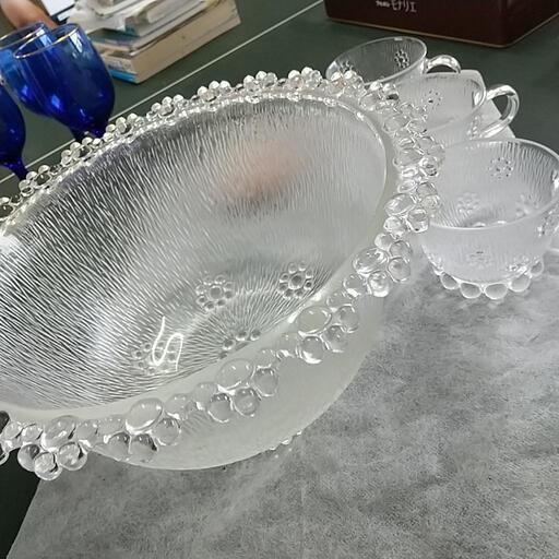 ガラス器セットカップ3個\u0026ボール