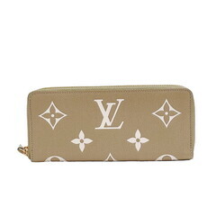 【LOUIS VUITTON/ルイ・ヴィトン】 ポルトフォイユ・クレマンス M82478 長財布/モノグラム・アンプラント レザー カーキ/クレーム レディース【中古】【真子質店】【BL】【IxIT】