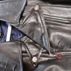 KOMINEショート丈本革ライダースジャケットの画像