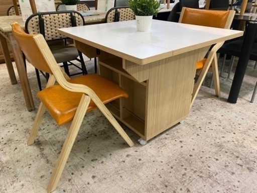 【愛品館 江戸川店 ダイニングセット】バタフライダイニングテーブル3点セット ID:158-013025-007