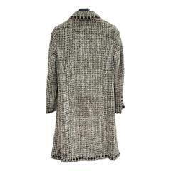 【CHANEL/シャネル】 P22053/W03212 ステンカラーコート/レーヨン/麻/ウール/ポリウレタン/アクリル/シルク アイボリー系 レディース【中古】【真子質店】【GD】【Ixxx】の画像