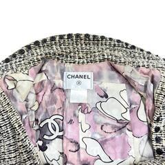 【CHANEL/シャネル】 P22053/W03212 ステンカラーコート/レーヨン/麻/ウール/ポリウレタン/アクリル/シルク アイボリー系 レディース【中古】【真子質店】【GD】【Ixxx】の画像