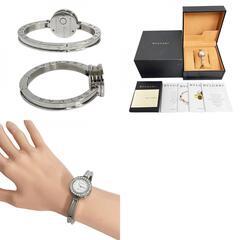 【BVLGARI/ブルガリ】 B-ZERO1/ビーゼロワン BZ22S  ダイヤベゼル バングルウォッチ 腕時計 ステンレススチール/ダイヤモンド クオーツ 白文字盤 レディース【中古】【真子質店】【GD】【IYMox】の画像
