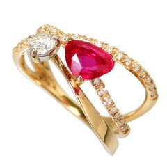 12号 ルビー 0.942ct ダイヤモンド(推定I-SIクラス) 計0.52ct リング