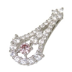 中央ダイヤモンド(FP-SI2) 0.100ct ダイヤモンド 計0.41ct ペンダントトップ Pt900プラチナ 2.0g レディース【中古】【真子質店】【NN】【IxDMo】