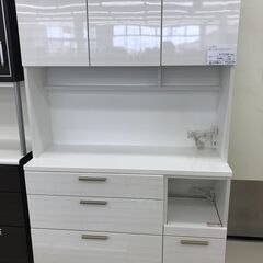 ★ジモティ割あり★  レンジボード ホワイト H190×D42×W120 クリーニング済み HJ2808