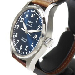 【IWC/インターナショナルウォッチカンパニー】 IW327004 パイロットウォッチ マーク18 プティプランス 腕時計 ステンレススチール/レザー 自動巻き/オートマ 紺 メンズ【中古】【真子質店】【BL】【MaKDx】の画像