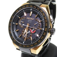 【SEIKO/セイコー】 8X53-0AV0 エグゼクティブライン 腕時計 GP/ステンレススチール ソーラー電波 黒 メンズ【中古】【真子質店】【GD】【MoMox】