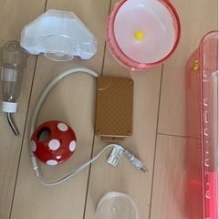 ハムスター ケージ　ヒータ、キノコハウス付きの画像