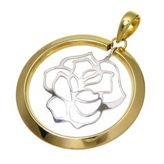 スイング 花/フラワー ペンダントトップ K18YGイエローゴールド 18金