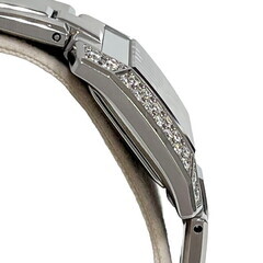 【SEIKO/セイコー】 クレドール ノード GSTE919(1E70-0BL0)  ダイヤベゼル 腕時計 ステンレススチール/ダイヤモンド クオーツ ボルドー文字盤 レディース【中古】【真子質店】【GD】【MoMiMa】の画像