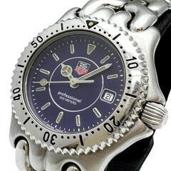 【TAG HEUER/タグホイヤー】 プロフェッショナルセル デイト WG131A 腕時計 ステンレススチール クオーツ ネイビー文字盤 レディース【中古】【真子質店】【GD】【MaDI】の画像