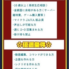 マイクラ実況グループメンバー募集 - 千代田区