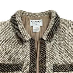【CHANEL/シャネル】 P11615/P11505 ジャケット・スカート セットアップ ツイード ベージュ レディース【中古】【真子質店】【GD】【Yxx】の画像