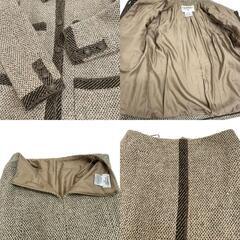 【CHANEL/シャネル】 P11615/P11505 ジャケット・スカート セットアップ ツイード ベージュ レディース【中古】【真子質店】【GD】【Yxx】の画像