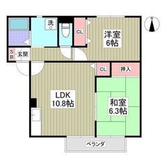 💙初期費用8万円！フリーレント1ヶ月！敷礼０！《2LDK》みどり...