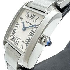【CARTIER/カルティエ】 タンクフランセーズSM W51008Q3 腕時計 ステンレススチール クオーツ シルバー文字盤 レディース【中古】【真子質店】【BL】【TIIT】の画像