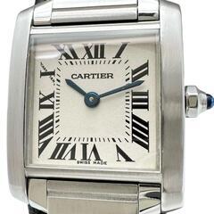 【CARTIER/カルティエ】 タンクフランセーズSM W51008Q3 腕時計 ステンレススチール クオーツ シルバー文字盤 レディース【中古】【真子質店】【BL】【TIIT】の画像