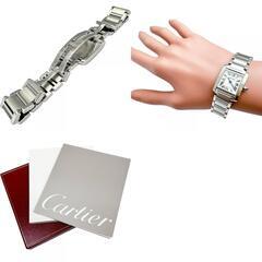 【CARTIER/カルティエ】 タンクフランセーズSM W51008Q3 腕時計 ステンレススチール クオーツ シルバー文字盤 レディース【中古】【真子質店】【BL】【TIIT】の画像