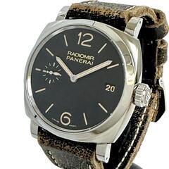 【PANERAI/パネライ】 PAM00514  ラジオミール1940 3デイズ/3DAYS 腕時計 ステンレススチール/レザー(ダメージ加工) 手巻き 黒文字盤 メンズ【中古】【真子質店】【BL】【DxMiI】